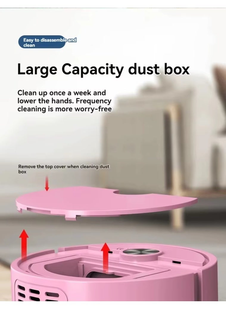 مكنسة روبوت ذكية صغيرة – شفط قوي وتشغيل أوتوماتيكي للمسح والكنس، هادئة، لاسلكية، بصندوق غبار 0.6L - Image 5